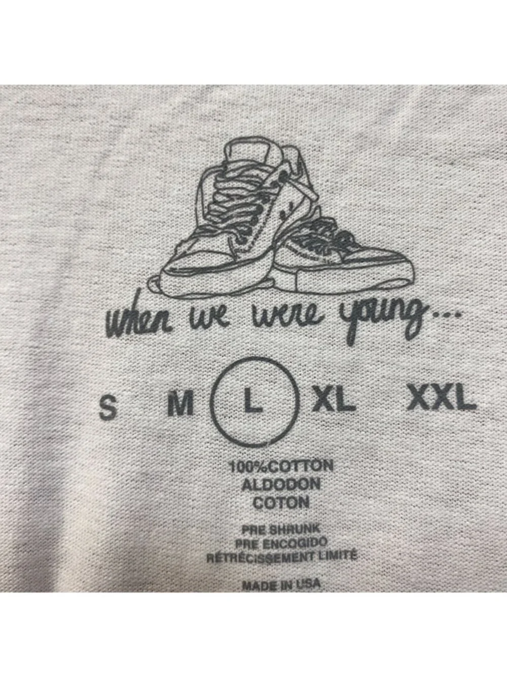 When We Are Young Notebook Tshirt size large
